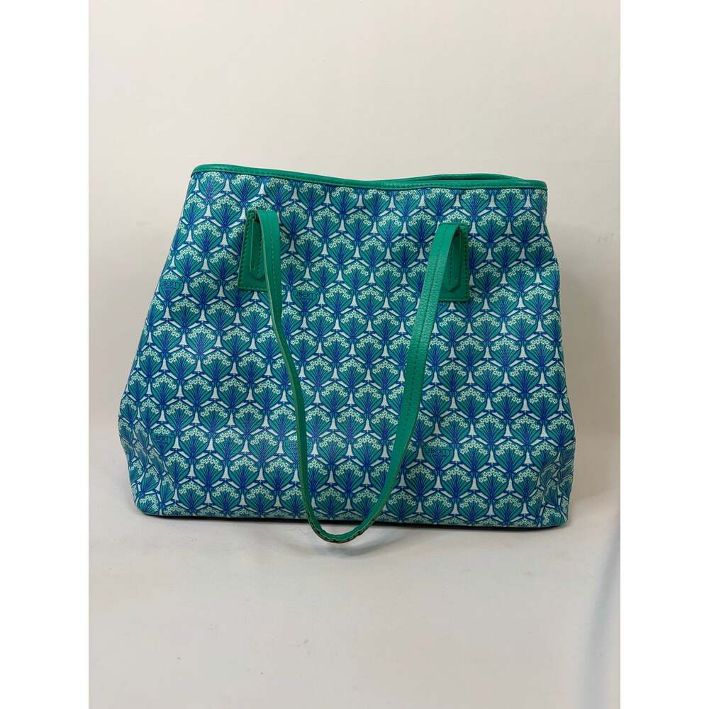 Liberty of London Iphis Marlborough Tote Bag in Aqua Turquoise Green Large FLAW - Picture 2 of 12